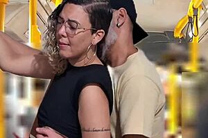 Slutty Student Flashes Ass And Receives Cumshot On Public Bus