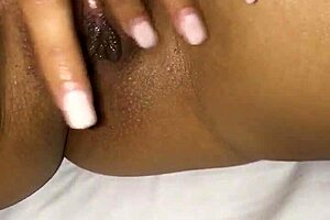 Shaved Pussy Getting Oiled And Wet, Look How It Shines!