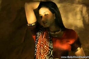 an exotic bollywood lover performs a seductive dance routine