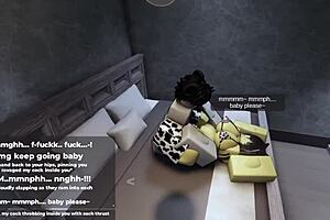 roblox catgirl teases with big ass before sex