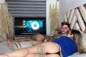 My girlfriend's colombian best friend sucks my monster cock when distracted