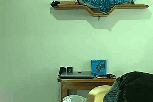 Man Shaves Woman's Trimmed Pussy And Hairy Ass For Friend To Lick