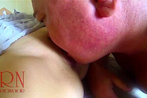 Graceful flexible lady undresses for cunnilingus and pussy massage to orgasm