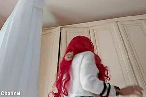 Ops Ops Upskirt I Pull Up My Mini Skirt and Show Asshole Wet Pussy Thong Cameltoe in Bedroom Roleplay