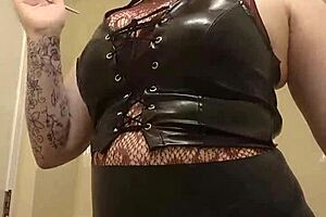 Curvy Woman Applies Makeup While Wearing Lovesense Device