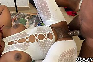 hot sexy ebony fucked very good at her room with swollen pussy