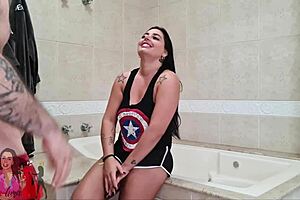 The cuckold believed she was training, but she was actually fucking another man, bringing cum in her pussy home