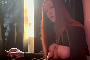 Hot Horny Milf Artemisia Love Showing Her Big Boobs Smoking Cigarettes Fetish Sesh