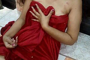 Muslim girlfriend's secret anal blowjob with horny friend