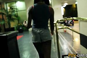 Black teen babe gets a casual POV fuck in high definition