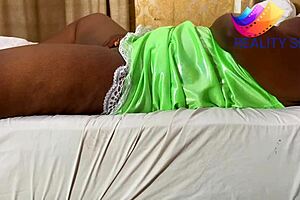 big ebony slut says 'i'm so horny' while masturbating