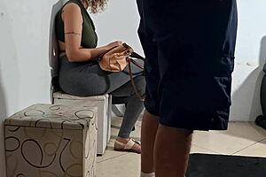 Flash of Dick in Dentist's Waiting Room: She Groped It