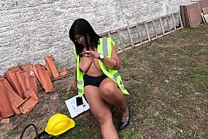 I imagined workers fucking my hairy pussy outdoors with toys