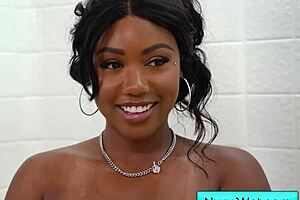 Sexy Busty Ebony Masseuse Gives Soapy Handjob, Preparing Client for Nuru Massage - Chanell Heart's Passionate Touch