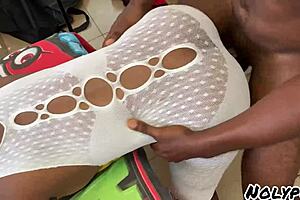 hot sexy ebony fucked very good at her room with swollen pussy