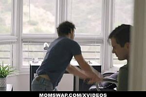 lustful curvy stepmoms karen fisher and syren de mer teach stepsons about sex