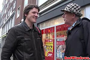 Stockinged dutch pussypounded by prostitute escort in reality close-up cumshot