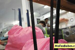 Sexy And Horny Brunette Teen 18+ Slut Suck Fat Dick In The Public Laundromat And Fucked Hard - Nikki Mars Jason Legend