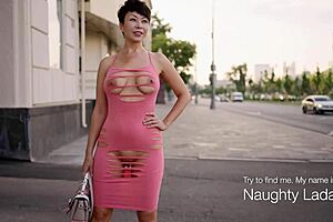 I cut my dress and went outside to show it to others