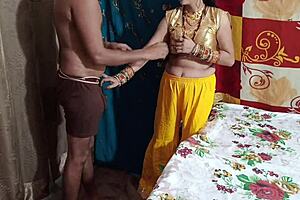 First Time Indian Bride Breaks Seal in Anal Creampie Wedding Roleplay