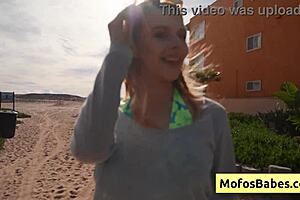 Busty Blonde Sahara Skye Sucks Friend's Cock