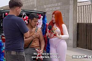 Greta sweet fucks an enterprising fan for christmas