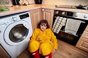 Redhead British Babe Messy Cum Party With Toys