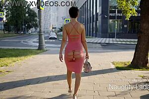 I cut my dress and went outside to show it to others