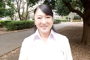 Mature Wife Kyoko Harada Returns for Threesome Sucking and Creampie Fucking