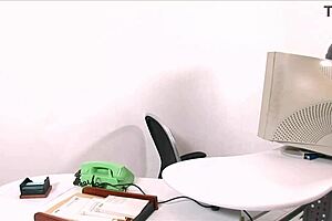 Brunette Secretary Milf Aletta Fucked by Her Boss.