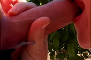 hot wife amazing public blowjob