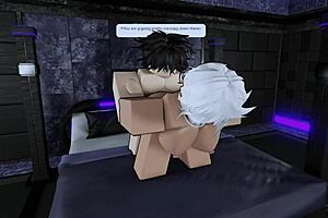 Submissive slut endures intense anal fucking in roblox condo