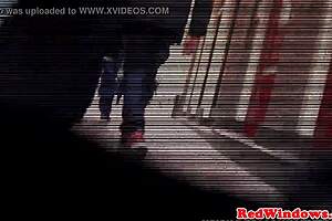 Stockinged dutch pussypounded by prostitute escort in reality close-up cumshot