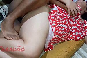 Latina bbw gets anal creampie sideways