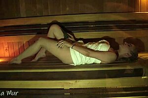 Curvy Woman Encounters Stranger in Sauna