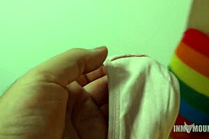 Masturbating wet through panties