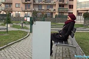 public agent afghan beauty pays for outdoor encounter