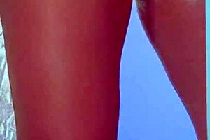 College desi in sexy dress and sneakers masturbates with glass dildo