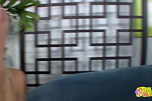 They passionately kissed on the couch before licking lesbian pussies