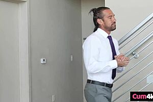 Cum Slut Lets Stepdad Borrow Her Tight Cunt