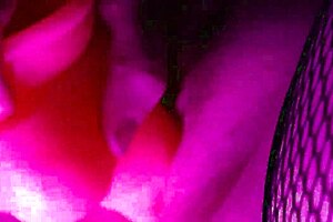 enjoying a relaxing solo session with my favorite pink toy in stockings