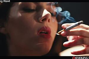 Italian beauty vale nappi smoking porn - natural big ass girl with hairy pussy getting fucked holding cigarette