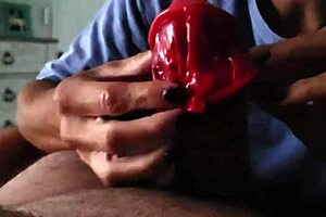 Amateur Wife Delivers Sloppy Fruit Roll-Up Blowjob!
