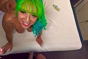 tight creamy pussy getting licked and fucked by big black cock