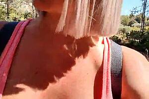 I'm ready in my outfit for the hike challenge to get my pussy wrecked by one