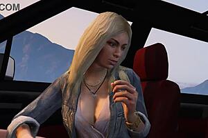 gta 5 franklin enjoys hooker service in car