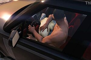 gta 5 franklin enjoys hooker service in car