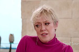 MILF watches friend ride big cock while getting titty fucked and spooned