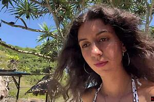 Walking With Hot Cum On My Face On Public Beach!