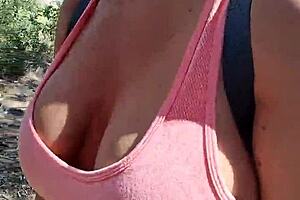 I'm ready in my outfit for the hike challenge to get my pussy wrecked by one